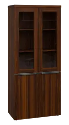 SIN 5 - 8DS kancelářská skříň, 4-dveřová/prosklená, 1820x800x400, ořech královský